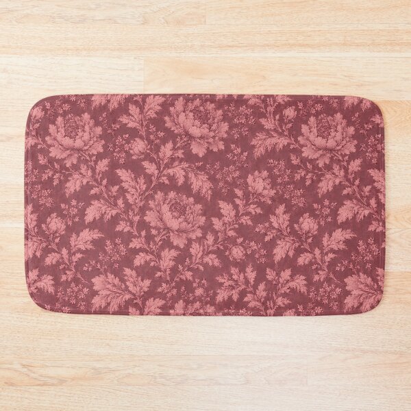 Item preview, Antique Red Tonal Floral Jacquard designed and sold by Sandy Beach Decor.