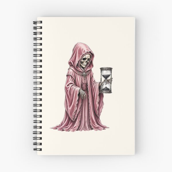 Item preview, Pink Grim Reaper with Hourglass – Gothic Death and Time designed and sold by SweetLilith.