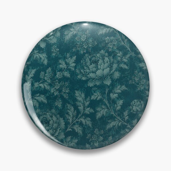 Item preview, Teal Tonal Floral Jacquard Pattern designed and sold by Sandy Beach Decor.