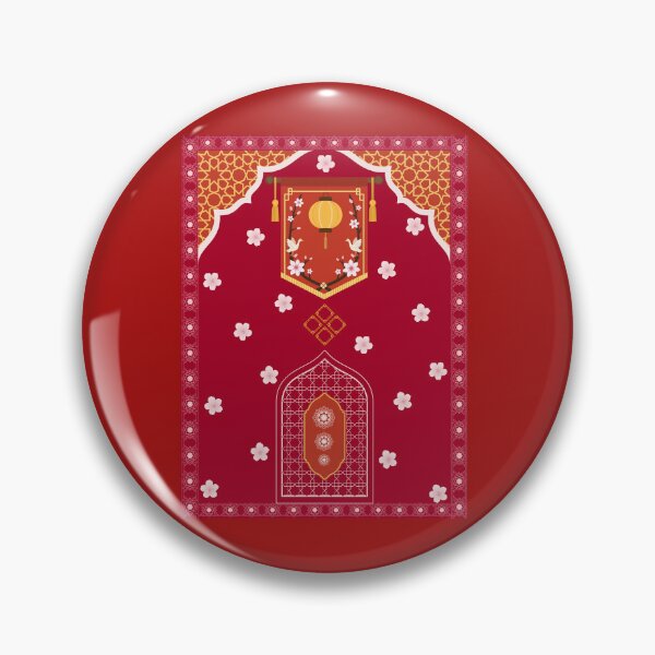 Item preview, Vintage Lantern and Cherry Blossoms Ornate - Lunar New Year Festive Arch Print designed and sold by Rehnair.
