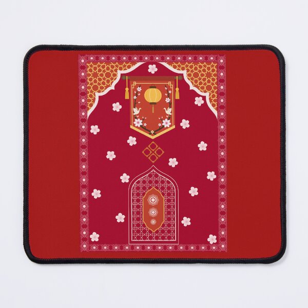Item preview, Vintage Lantern and Cherry Blossoms Ornate - Lunar New Year Festive Arch Print designed and sold by Rehnair.