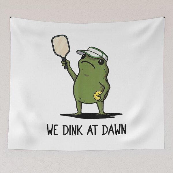 Item preview, We Dink At Dawn Funny Pickleball Frog designed and sold by Churt-Decor.