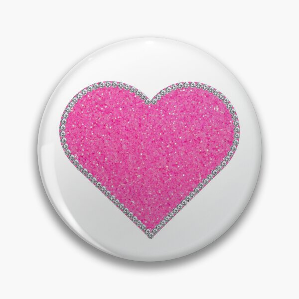 Item preview, hot pink diamond glitter heart designed and sold by madebykenz.