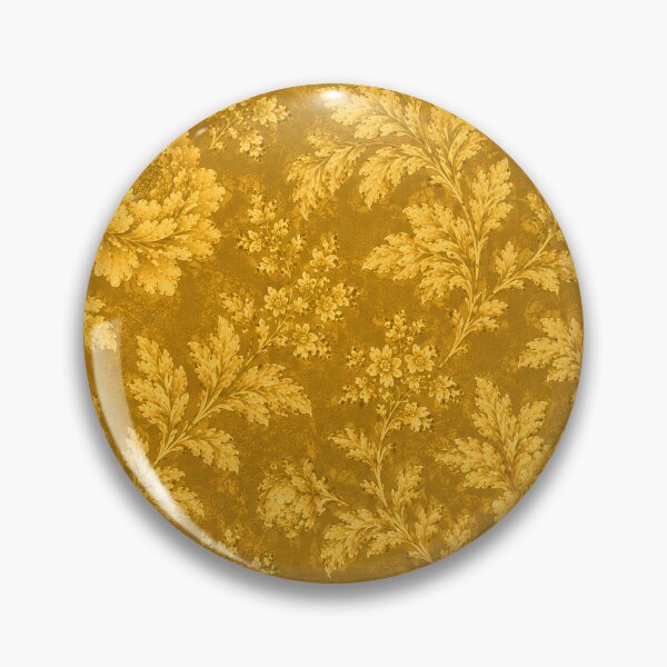 Item preview, Mustard Yellow Tonal Floral Jacquard designed and sold by Sandy Beach Decor.