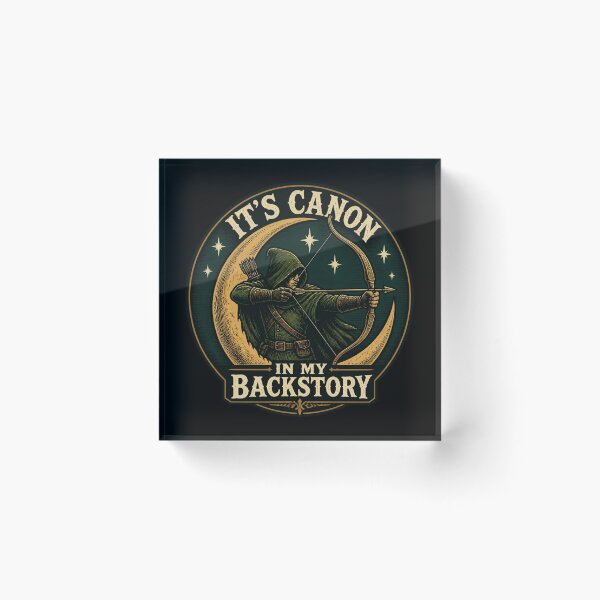 Item preview, It Is Canon In My Backstory - 80s Dark Fantasy Ranger Shirt designed and sold by Dice_Goblin_Studio.