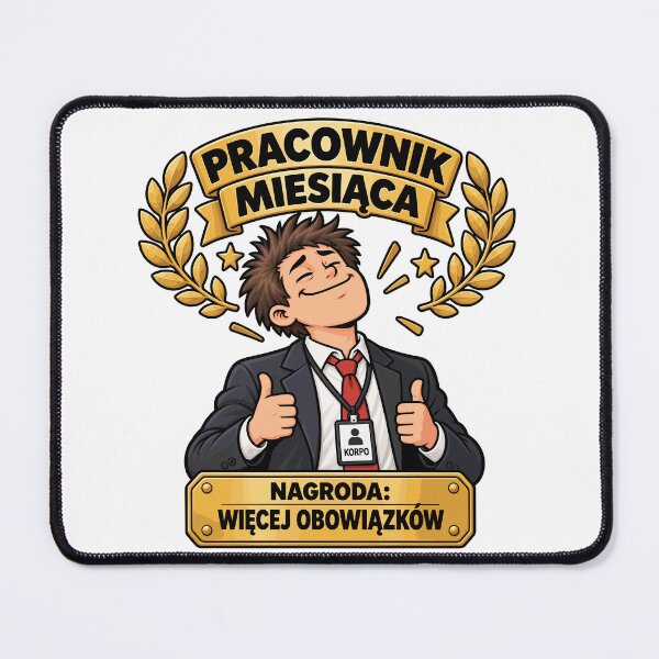 Item preview, Pracownik Miesiąca Więcej Obowiązków designed and sold by PRINTIONAL.