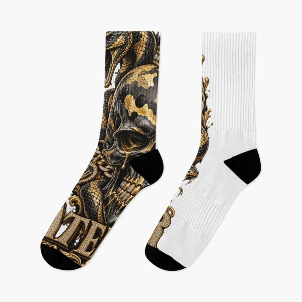 Item preview, Atelier Royal Skull With Crown And Snakes - Luxury Gold Black Gothic King Art designed and sold by WearTheVibe Store.