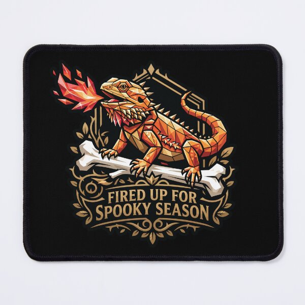 Item preview, Low Poly Bearded Dragon Fire Breathing Spooky Season Graphic designed and sold by ZUMERI.