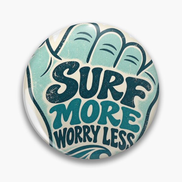 Item preview, Surf More Worry Less Retro Hawaiian Shaka Surf Sticker designed and sold by SurfShop Design.