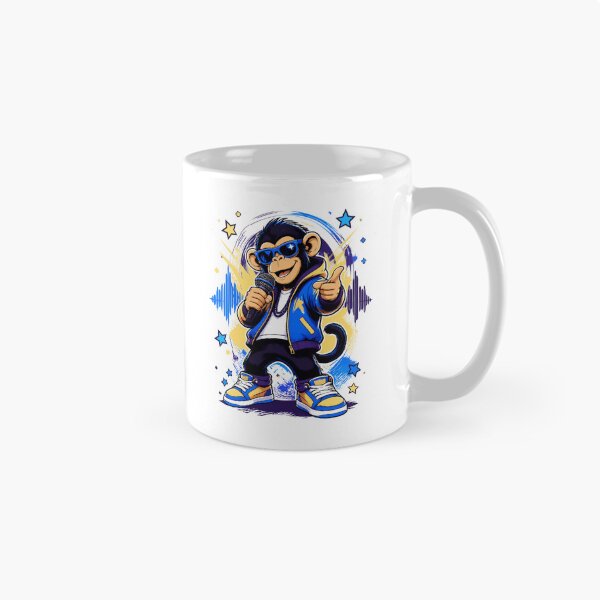 Item preview, Cool Rapper Monkey Singing with Microphone designed and sold by Catchy-Couture.