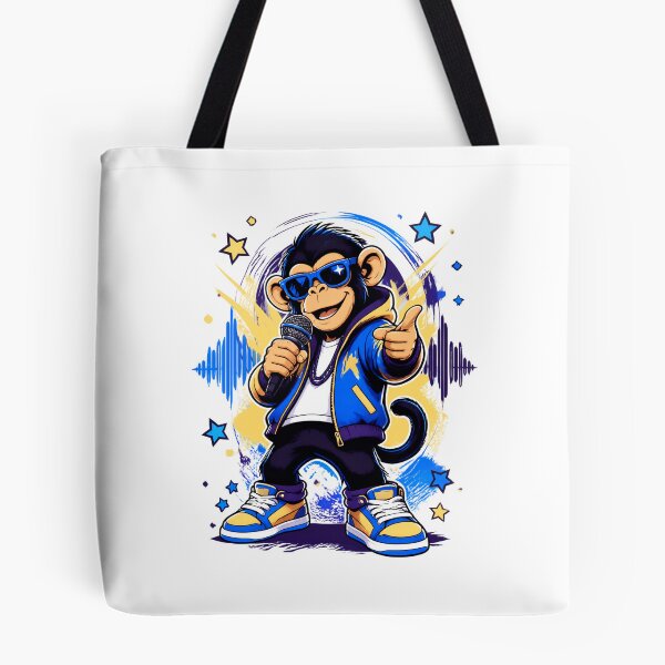 Item preview, Cool Rapper Monkey Singing with Microphone designed and sold by Catchy-Couture.