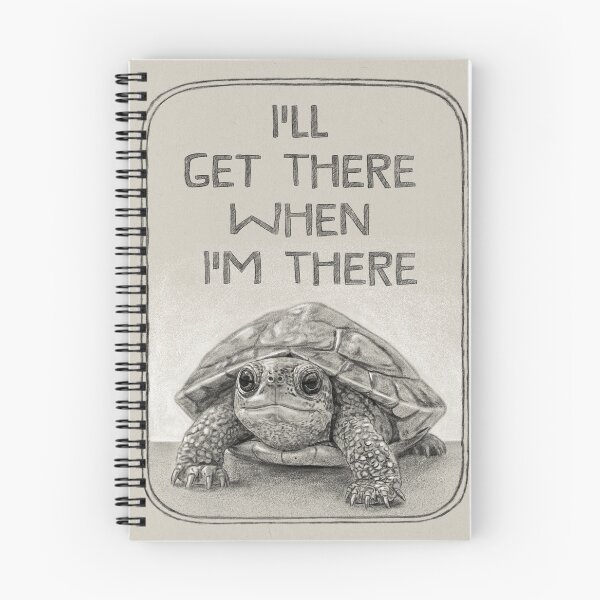 Item preview, I'll Get There When I'm There - Turtle with Motivational Quote designed and sold by kolonjArt.