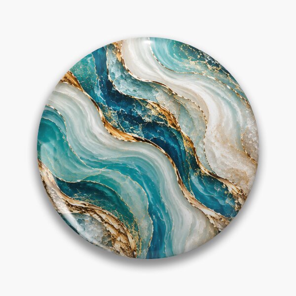 Item preview, Teal Gold Marble Agate Design designed and sold by FaithArt777.