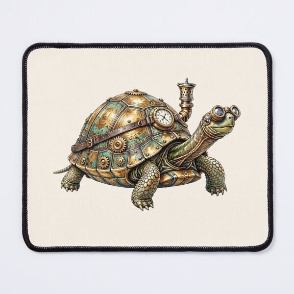 Item preview, Steampunk Turtle – Vintage Watercolor Mechanical Tortoise designed and sold by SweetLilith.