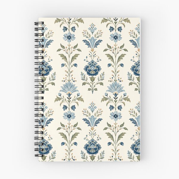 Item preview, Classic Blue Botanical Damask Pattern designed and sold by Sandy Beach Decor.