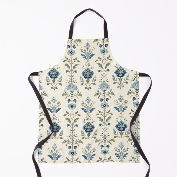 Item preview, Classic Blue Botanical Damask Pattern designed and sold by Sandy Beach Decor.