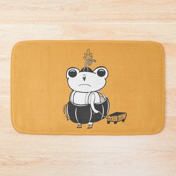 Item preview, Sad Frog Halloween Pumpkin Costume - Fine Line Black and White Digital Art designed and sold by ThaisMelo.