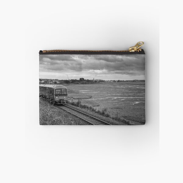 Item preview, Exmouth Coastal Railway Train Black and White Fine Art Photography designed and sold by leonwoods.
