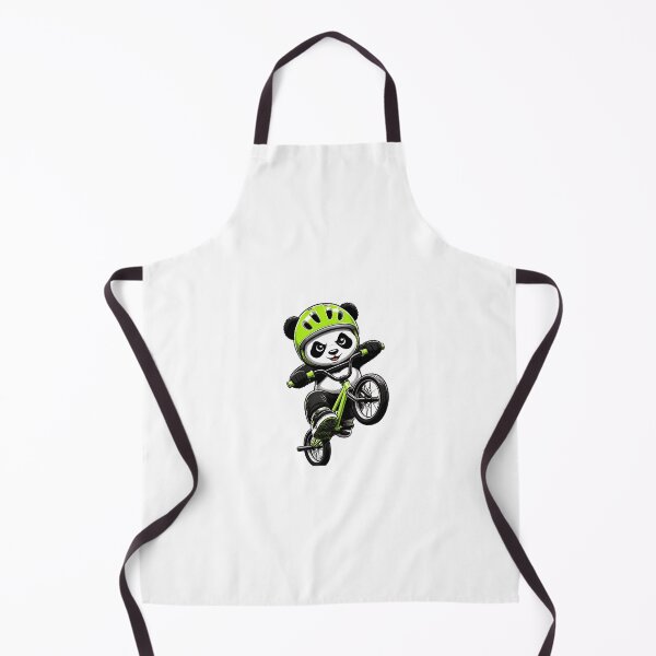 Item preview, Rad BMX Biking Panda in Lime Green Helmet designed and sold by Catchy-Couture.