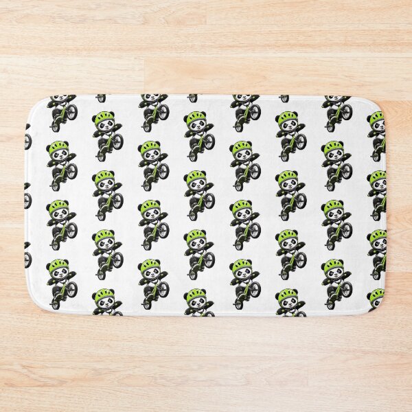 Item preview, Rad BMX Biking Panda in Lime Green Helmet designed and sold by Catchy-Couture.
