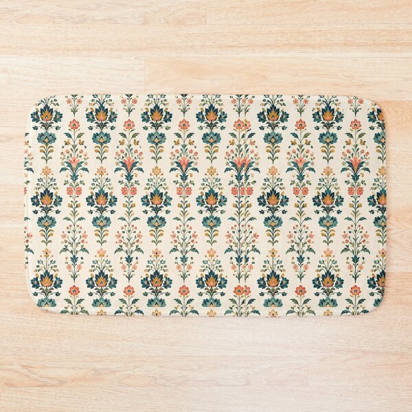 Item preview, Retro Midcentury Folk Floral Pattern designed and sold by Sandy Beach Decor.