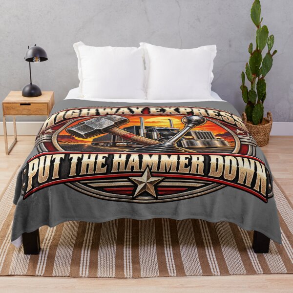 Item preview, Highway Express | Put The Hammer Down | Sledgehammer & Gear Shift Truck Art designed and sold by NomadForge.