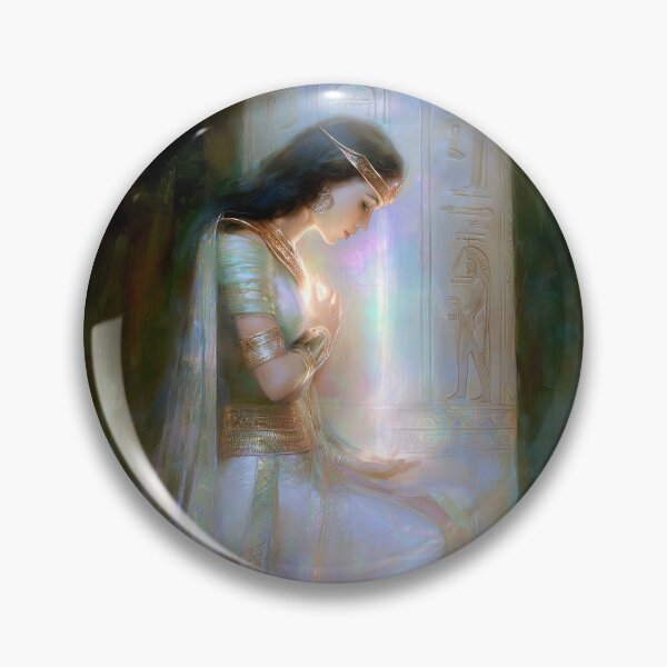 Item preview, Egyptian Goddess of Light – Mystical Temple Art designed and sold by All Souls Dream.