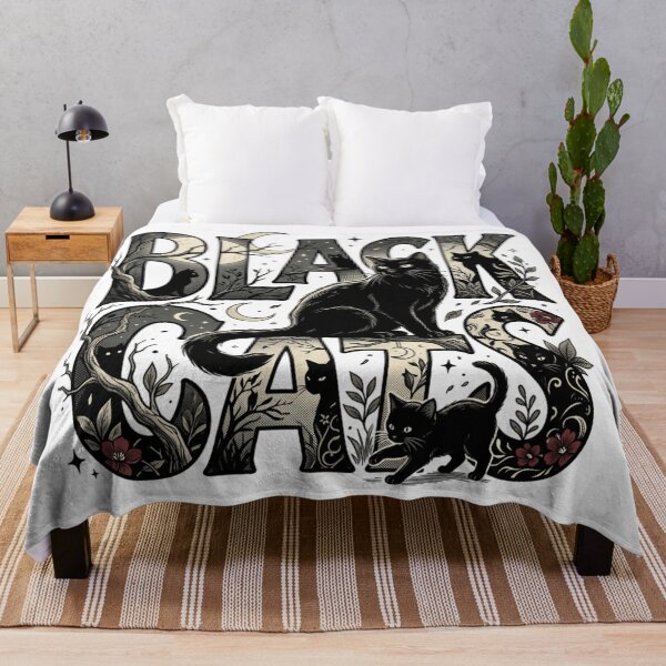 Item preview, Gothic Black Cats Dark Academia Woodcut Typography Art designed and sold by mood-draftsman.