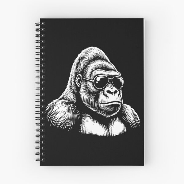 Item preview, Cool Gorilla in Sunglasses - Retro Engraving Style Art designed and sold by DKtrending.
