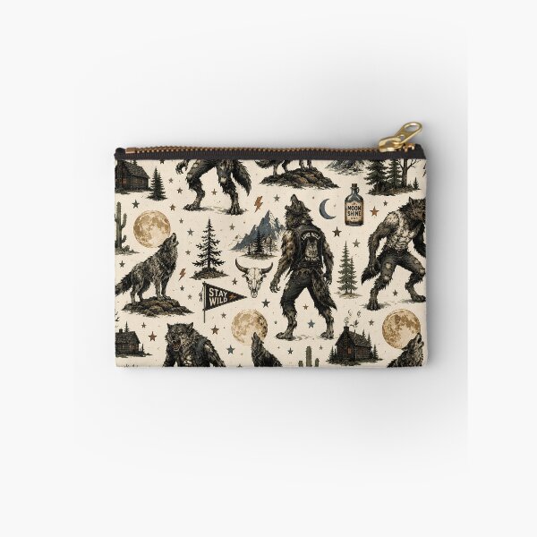Item preview, Vintage Werewolf Gothic Forest Pattern designed and sold by Sandy Beach Decor.