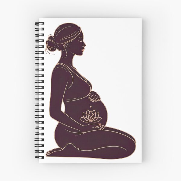 Item preview, Elegant Gold Silhouette Prenatal Yoga Art designed and sold by 108stillness.