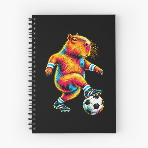 Item preview, Football Capybara Colourful Animal Soccer Design designed and sold by JesterKrewArt.