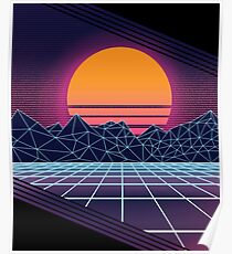Outrun Sonnenuntergang Poster