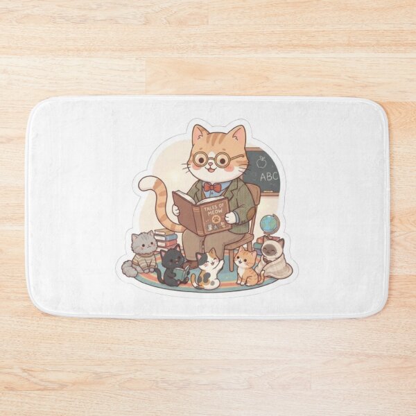 Item preview, Storytime Teacher Cat Reading designed and sold by PrintforDesign.