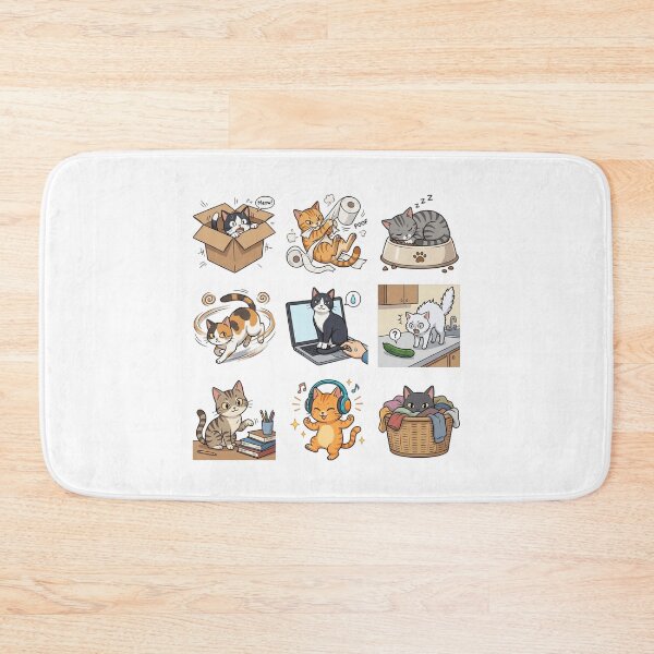 Item preview, Funny Relatable Cat Logic Cute Kitten Antics Sticker Pack designed and sold by mood-draftsman.