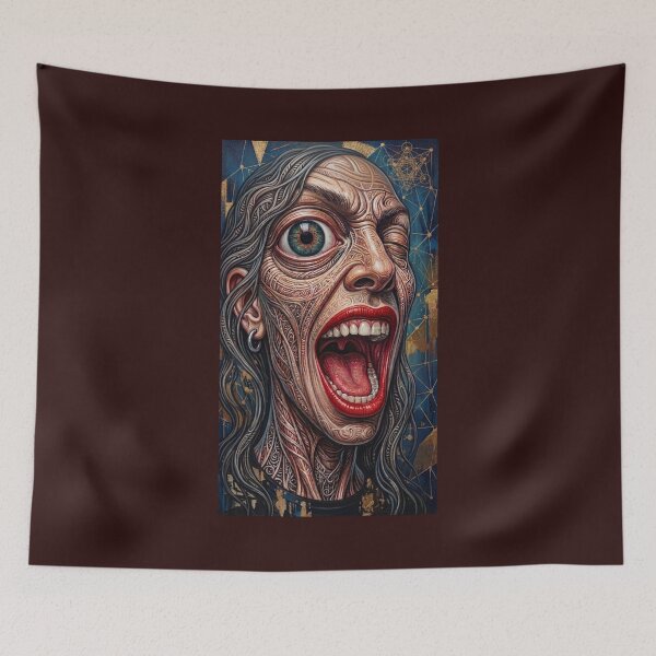 Item preview, Psychedelic Surrealist Portrait Wall Art designed and sold by  Color & Form.