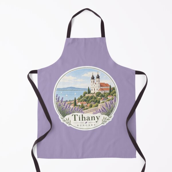 Item preview, Tihany Hungary Lake Balaton Lavender Travel Art designed and sold by GusiaTreasures.