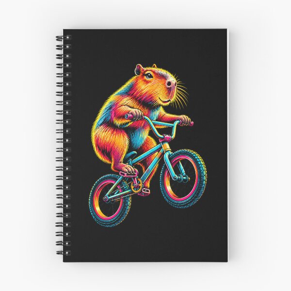 Item preview, BMX Capybara Colourful Animal Bike Rider Design designed and sold by JesterKrewArt.