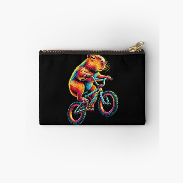 Item preview, BMX Capybara Colourful Animal Bike Rider Design designed and sold by JesterKrewArt.