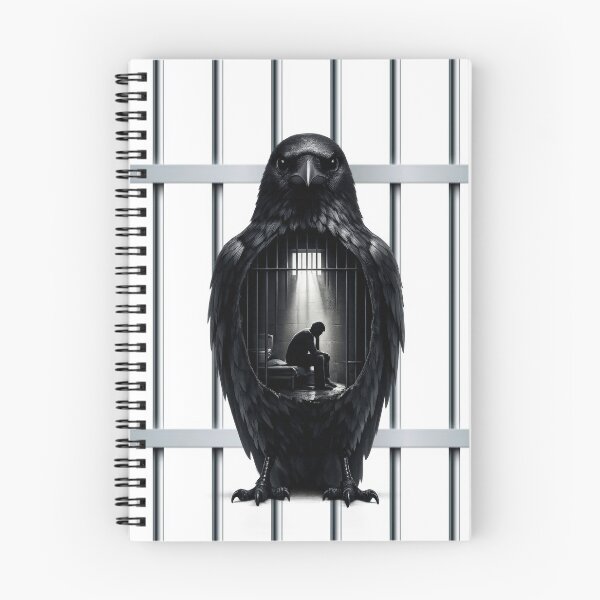 Item preview, Black Raven Bird Prison Thriller Cinema Movie Poster designed and sold by Cine8.