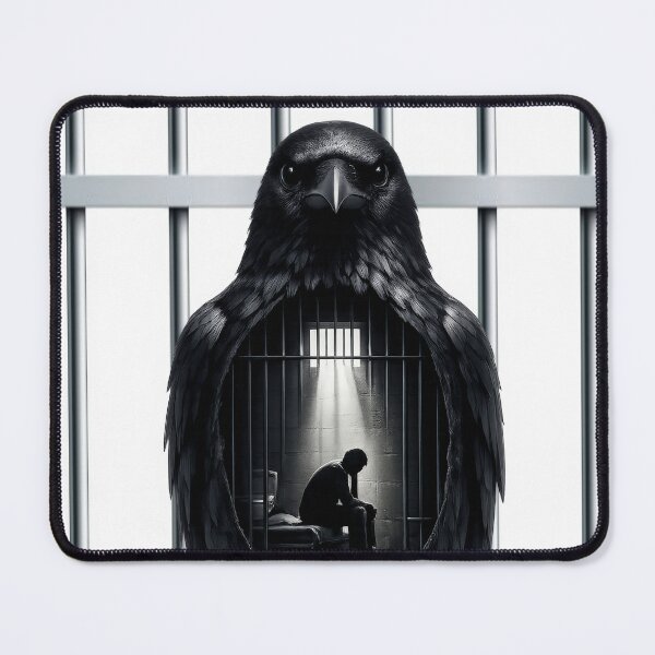 Item preview, Black Raven Bird Prison Thriller Cinema Movie Poster designed and sold by Cine8.