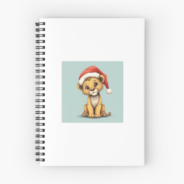 Item preview, Cute Baby Lion in Santa Hat designed and sold by mayatA-rt.