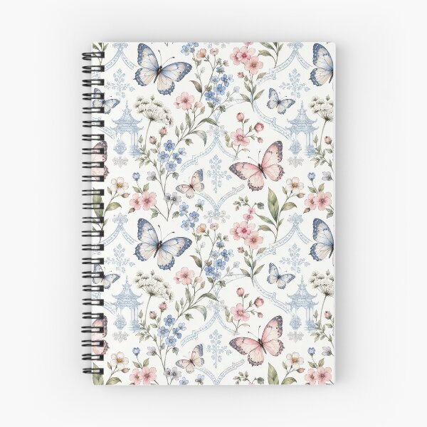 Item preview, Chinoiserie Butterfly and Wildflower Design designed and sold by Maria Dryfhout.