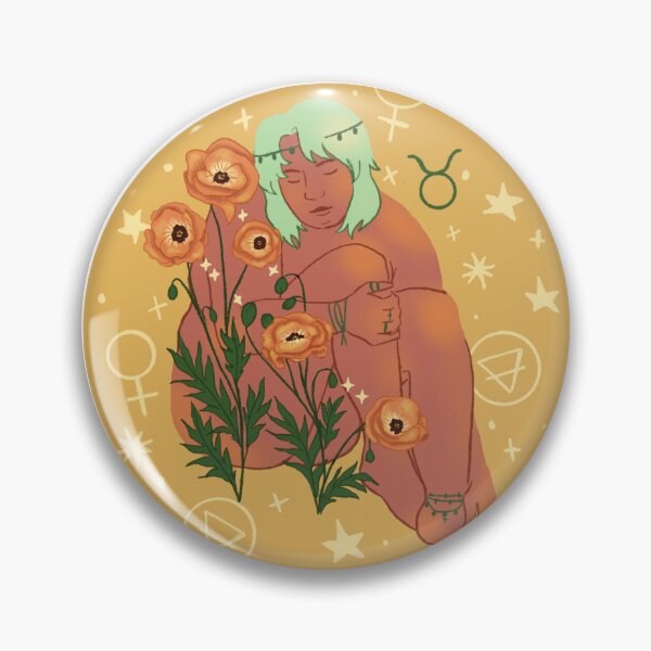 Item preview, Taurus zodiac flower constellation  designed and sold by Erika Grench Art.