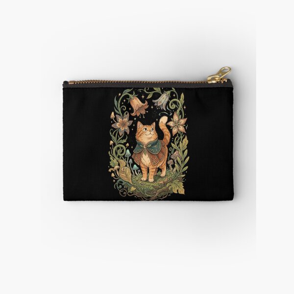Item preview, Art Nouveau Orange Cat Cottagecore Woodland Botanical Art designed and sold by mood-draftsman.