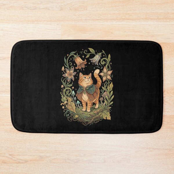 Item preview, Art Nouveau Orange Cat Cottagecore Woodland Botanical Art designed and sold by mood-draftsman.