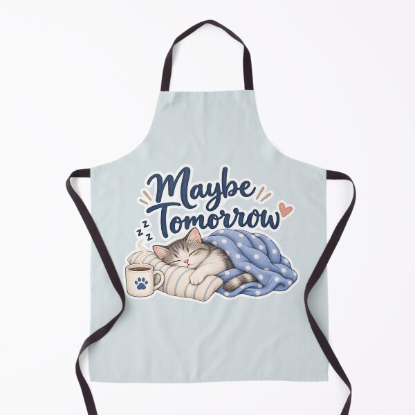Item preview, Maybe Tomorrow – Funny Sleepy Cat designed and sold by Sasas Design.