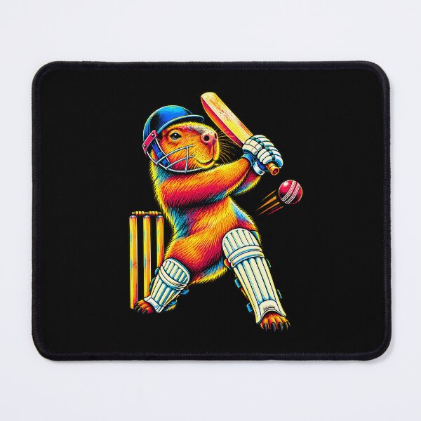 Item preview, Cricket Capybara Colourful Animal Batter Design designed and sold by JesterKrewArt.