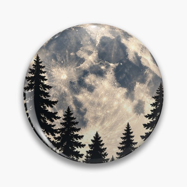 Item preview, Full Moon Pine Forest Pacific Northwest Sticker designed and sold by SurfShop Design.