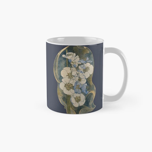 Item preview, Art Nouveau Blue Floral designed and sold by cbfineart.